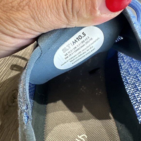 Allbirds SLT Super Light Trainers Mens Size 10.5 Blue Athletic Shoes